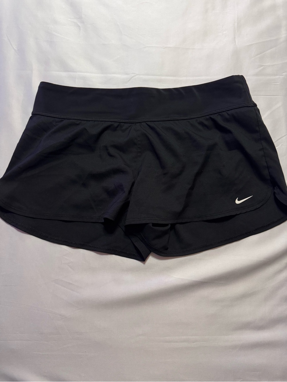 Nike Black Women's Running Shorts with White Swoosh